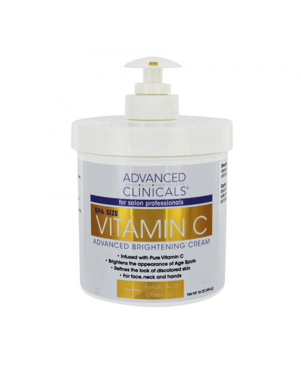 Advanced Clinicals Vitamin C Advanced Brightening Cream, 16oz