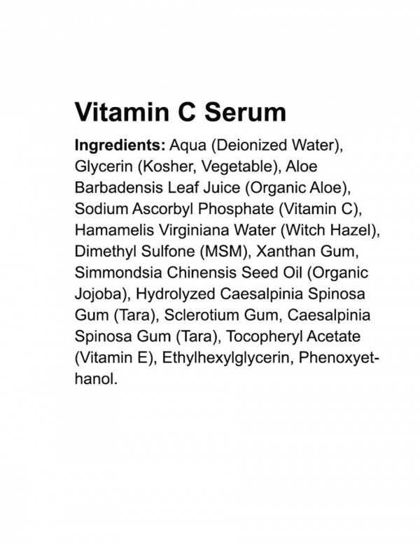 Vitamin C Serum for Face - Anti Aging Facial Serum - 1oz