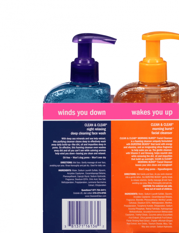 Morning Burst & Night Relaxing Cleansing Face Wash Pack